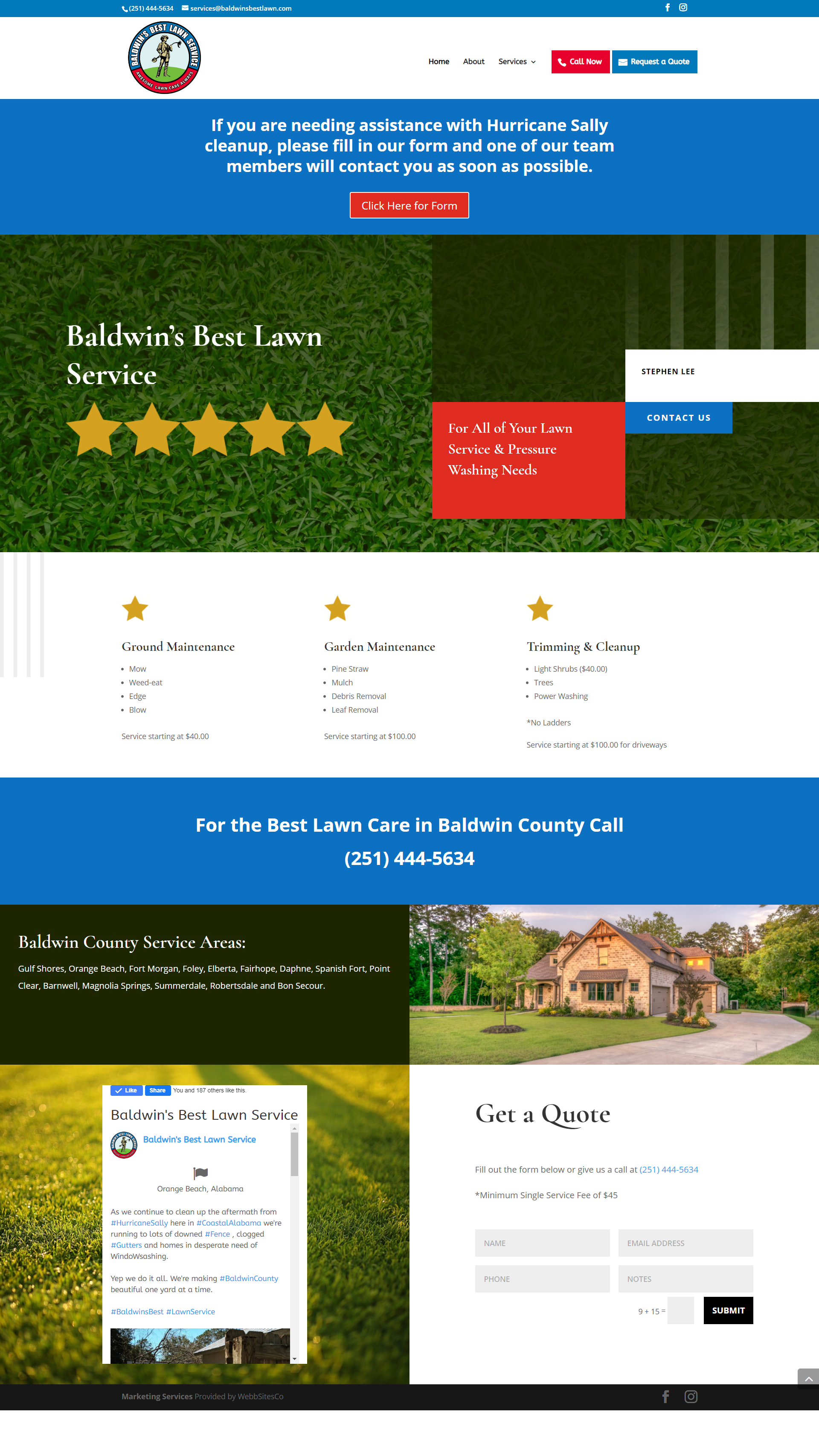 lawn care web design